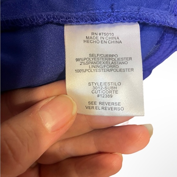 City vibes sparkling royal blue crop halter top size small. - Picture 3 of 3